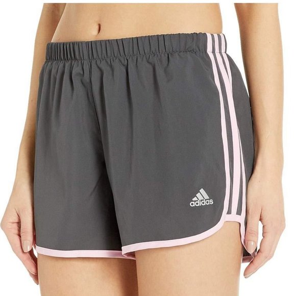 gray adidas shorts womens